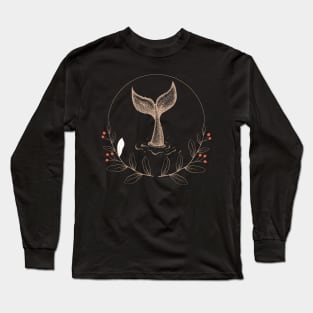 Whale Tail Art Long Sleeve T-Shirt